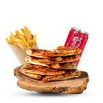 Margherita Pizza Slice With Chips 