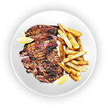 Chicken Tikka Kebab With Chips 